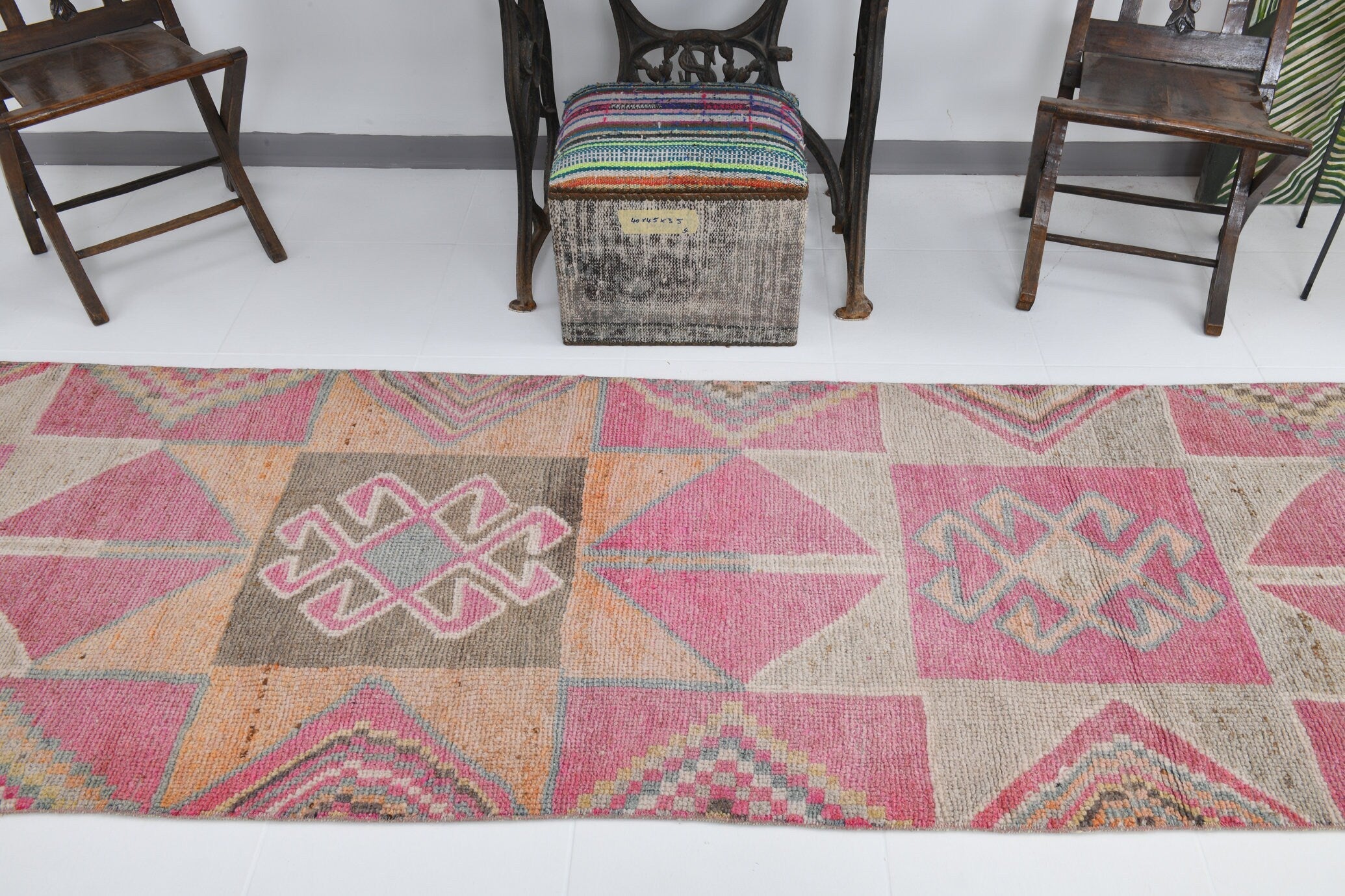 Vintage Herki Runner Rug 3’1’’ x 12’12’’ ft