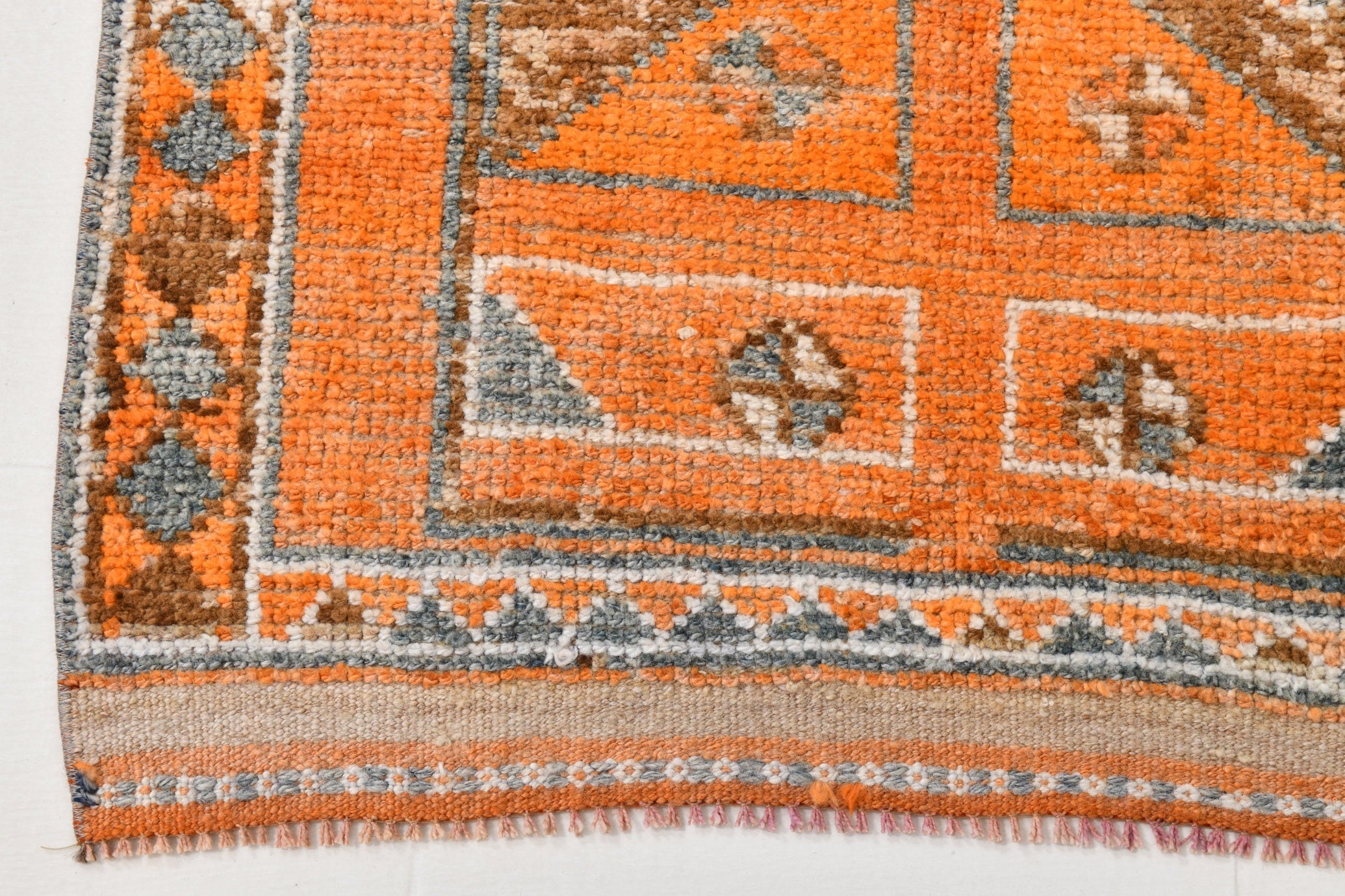 Vintage Herki Runner Rug 3'1" x 12'2" ft
