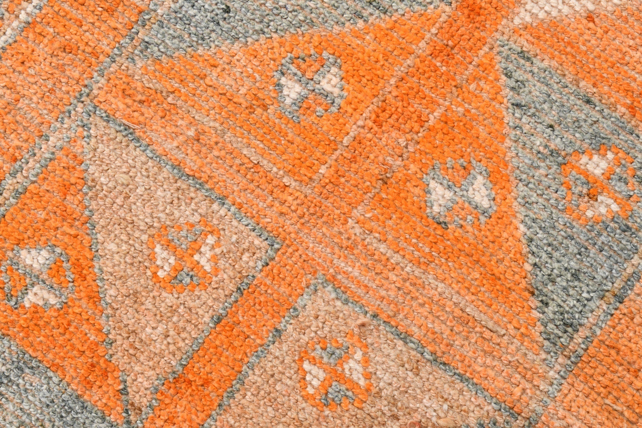 Vintage Herki Runner Rug 3'1" x 12'2" ft