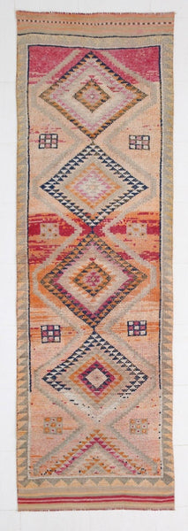 Vintage Herki Runner Rug 3’2’’ x 10’8’’ ft