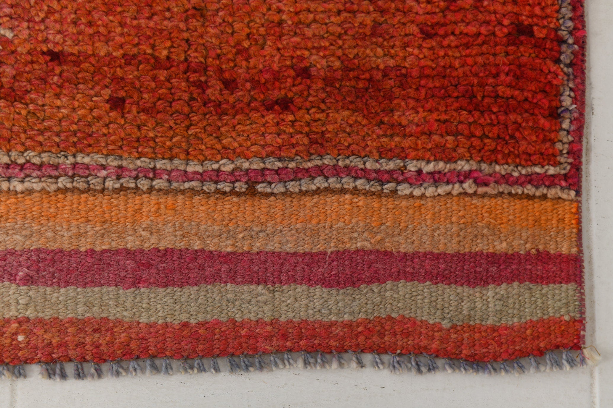 Vintage Herki Runner Rug 3'2" x 11'6" ft