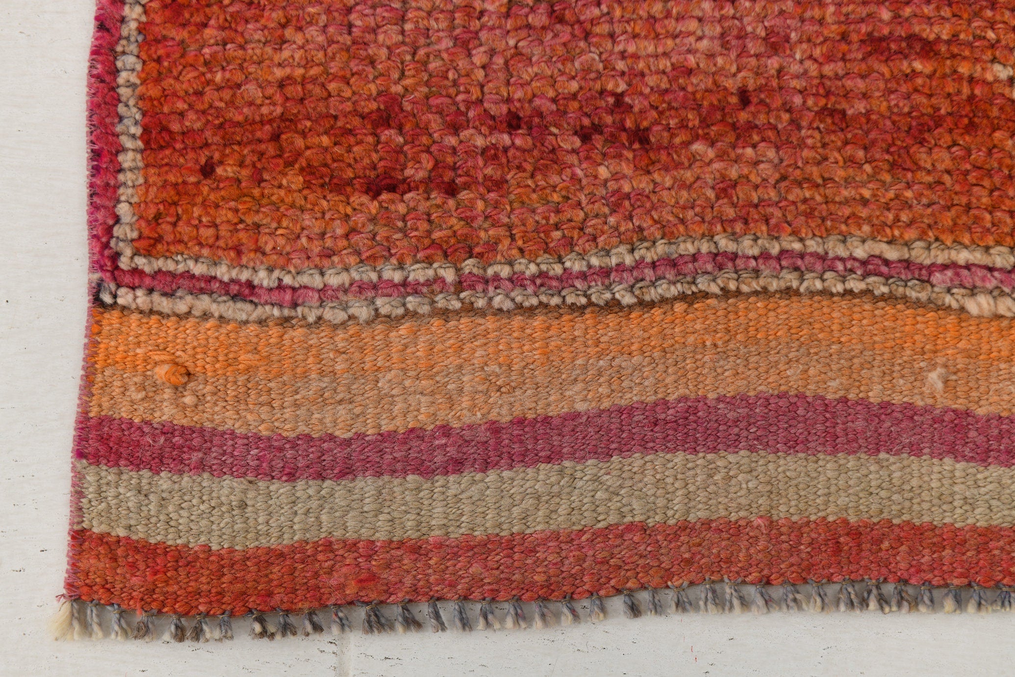 Vintage Herki Runner Rug 3'2" x 11'6" ft