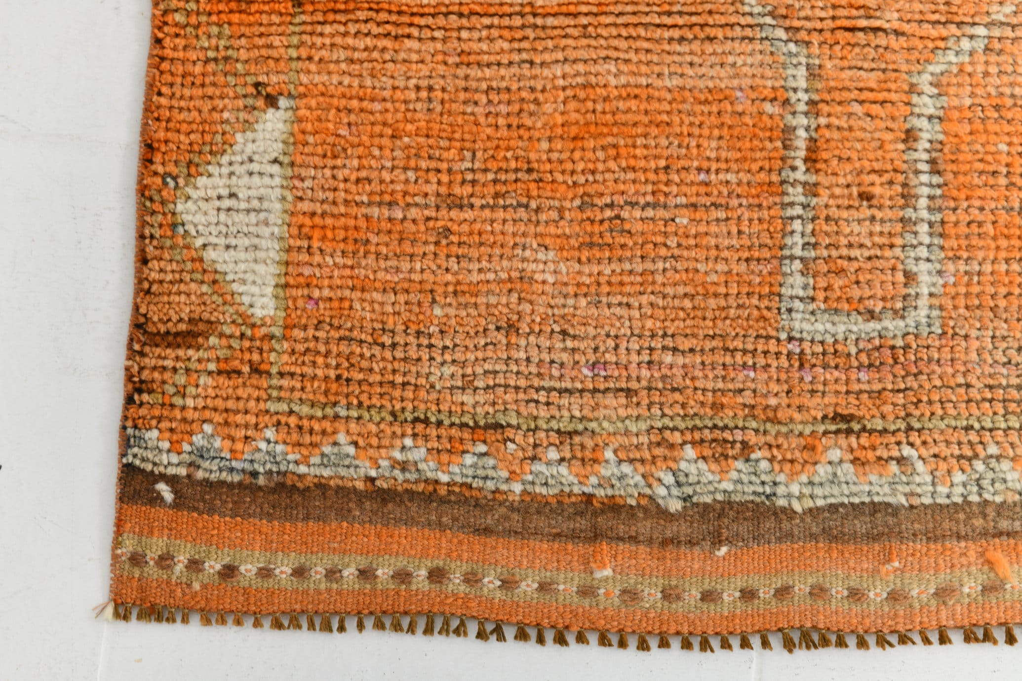 Vintage Herki Runner Rug 3'3" x 10'10" ft