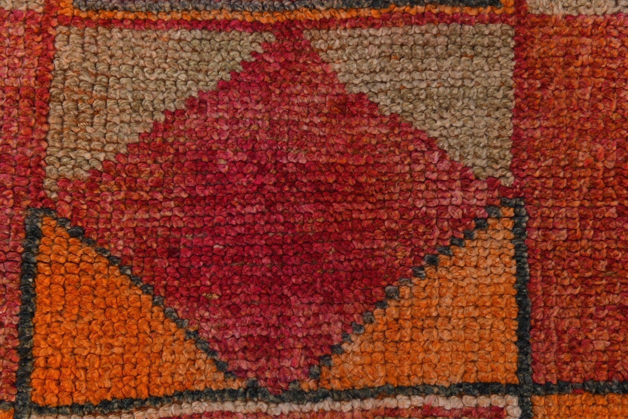Vintage Herki Runner Rug 3'3" x 10'11" ft