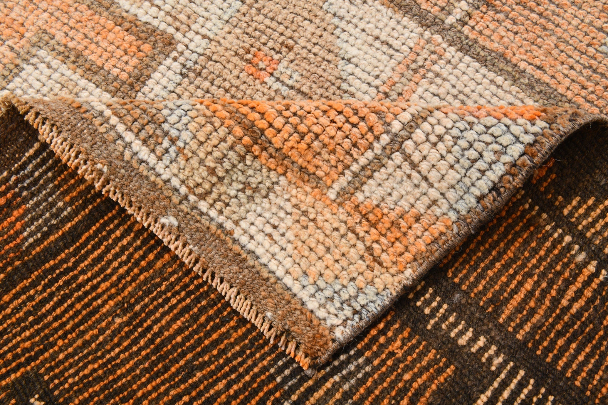 Vintage Herki Runner Rug 3'3" x 10'3" ft