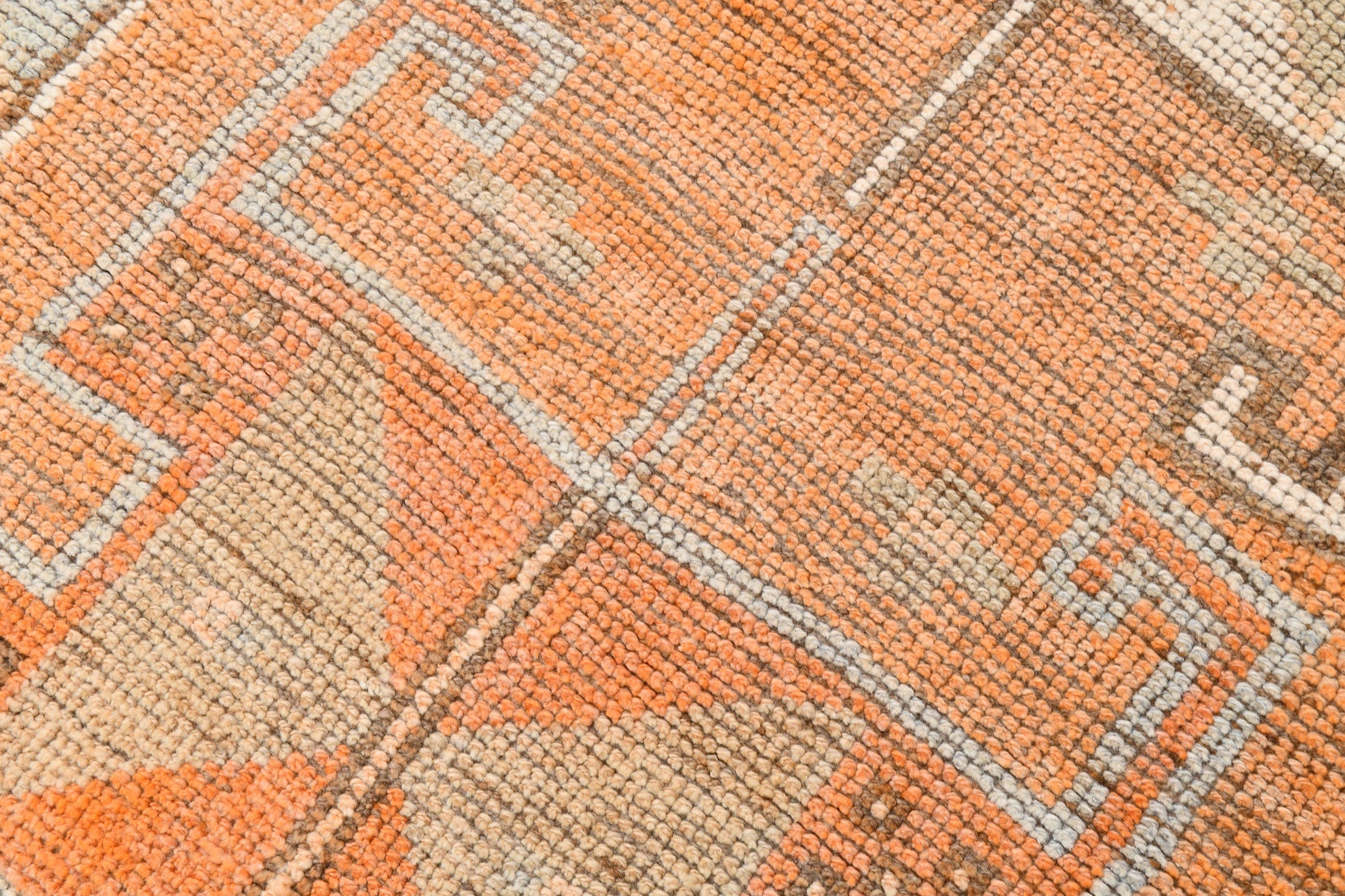 Vintage Herki Runner Rug 3'3" x 10'3" ft
