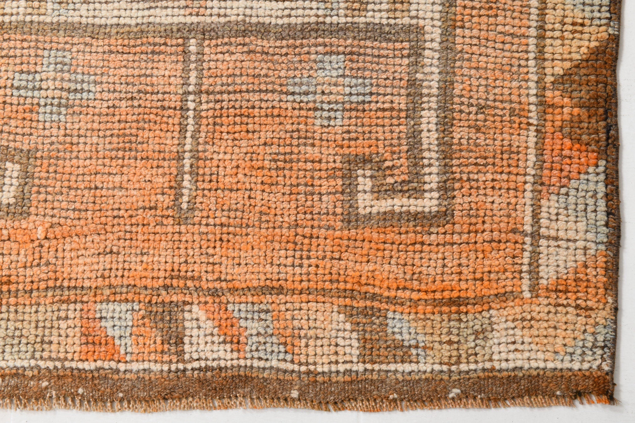 Vintage Herki Runner Rug 3'3" x 10'3" ft