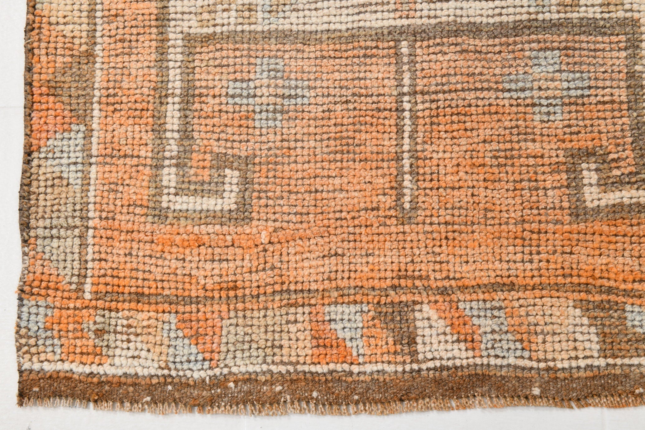 Vintage Herki Runner Rug 3'3" x 10'3" ft