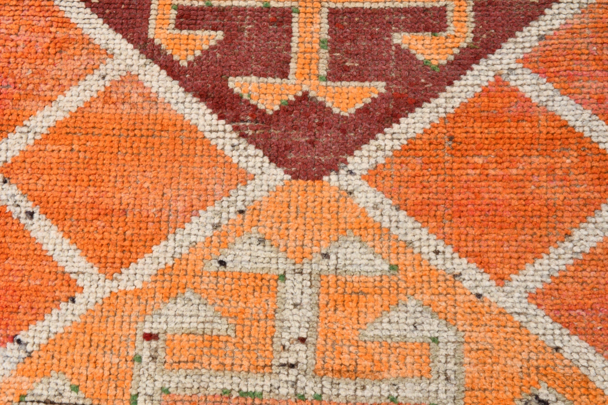 Vintage Herki Runner Rug 3'3" x 10'4" ft