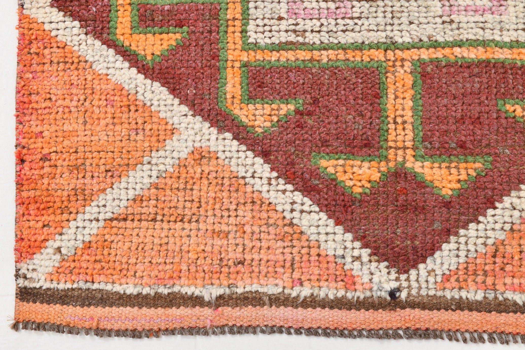 Vintage Herki Runner Rug 3'3" x 10'4" ft