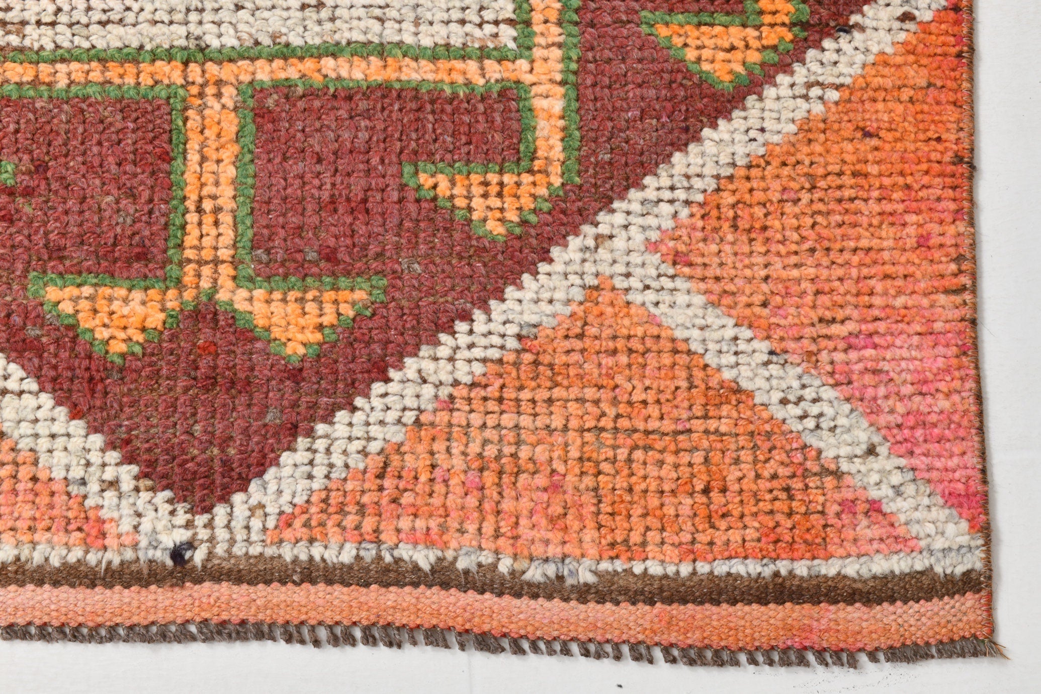 Vintage Herki Runner Rug 3'3" x 10'4" ft