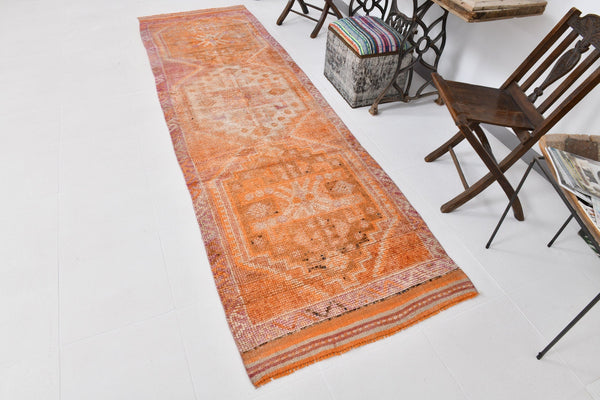 Vintage Herki Runner Rug 3’3’’ x 10’8’’ ft