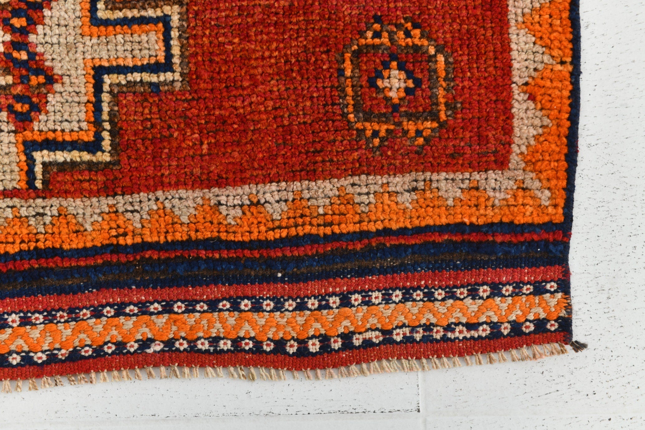 Vintage Herki Runner Rug 3'3" x 11'3" ft
