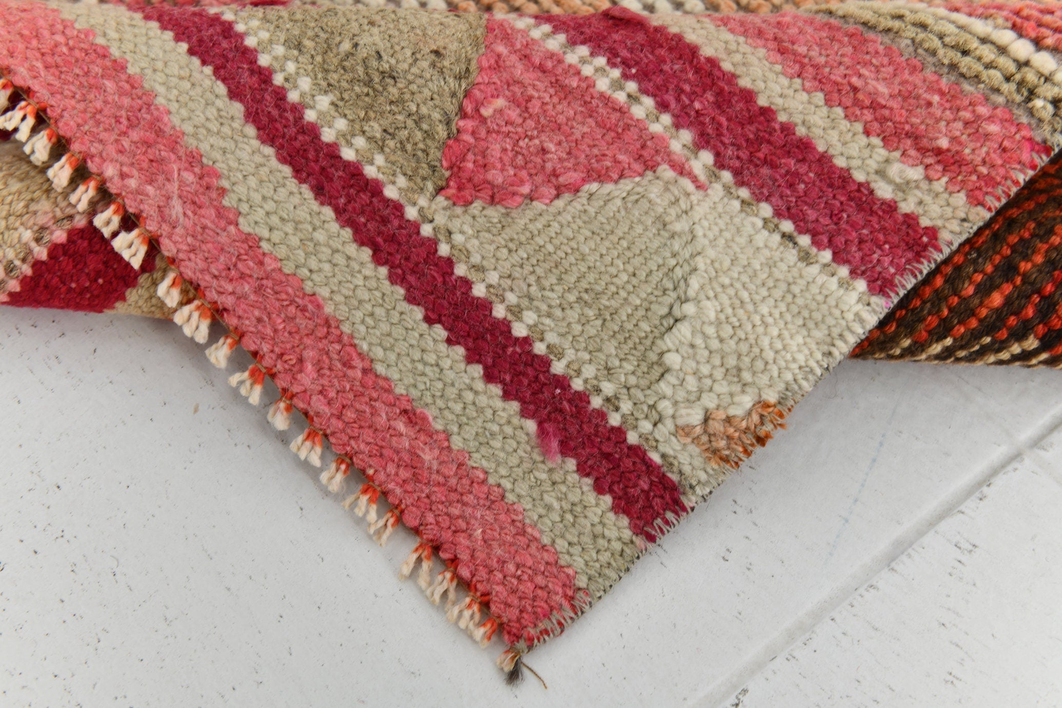 Vintage Herki Runner Rug 3'3" x 11'9" ft