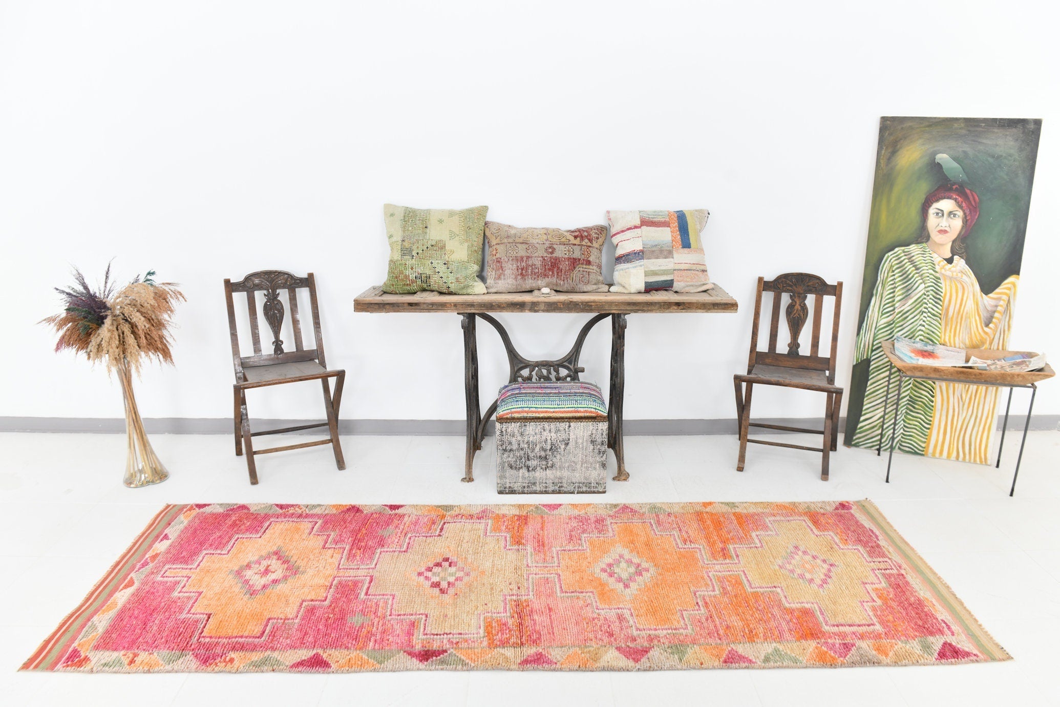 Vintage Herki Runner Rug 3’3’’ x 9’7’’ ft