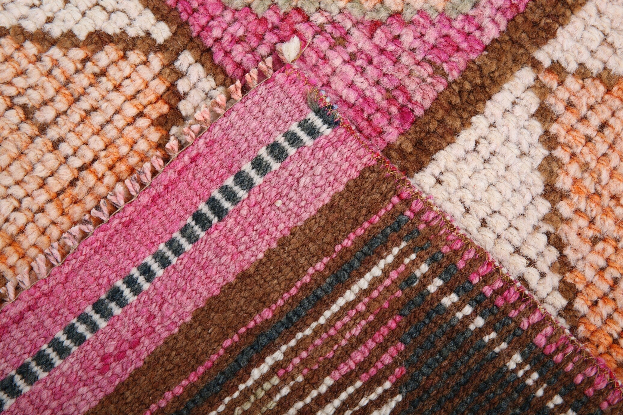 Vintage Herki Runner Rug 3'4" x 11'7" ft