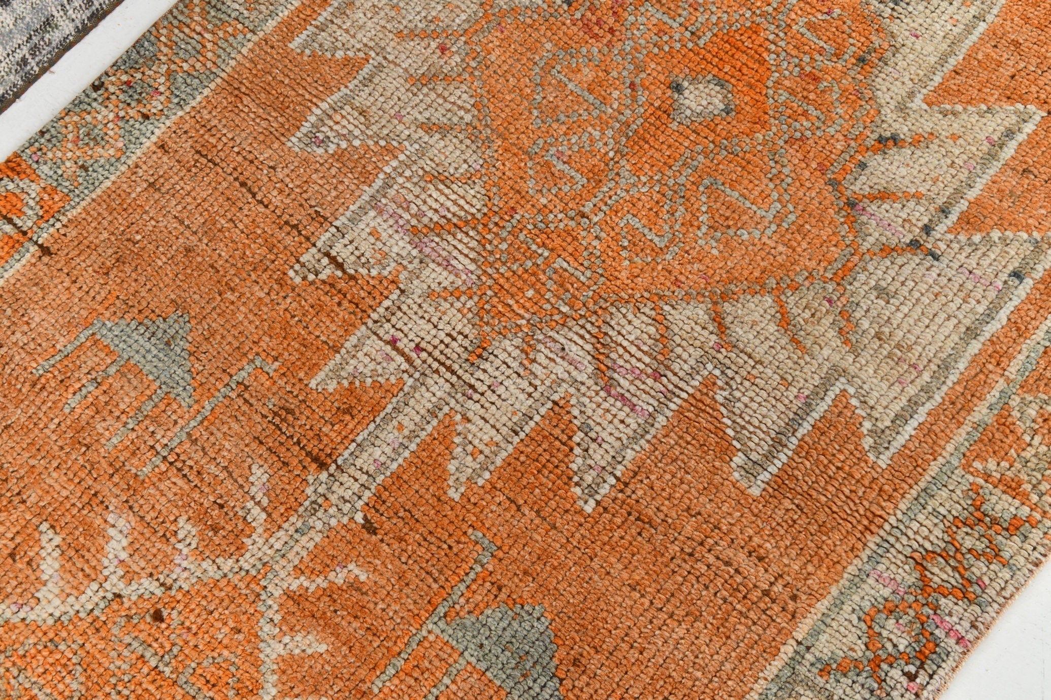 Vintage Herki Runner Rug 3'5" x 10'0" ft