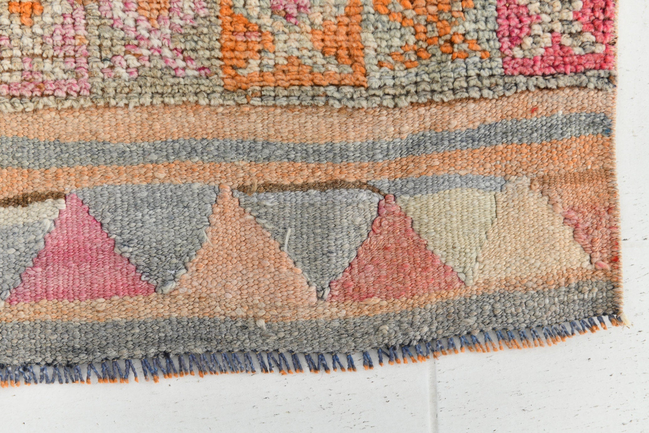 Vintage Herki Runner Rug 3'5" x 10'0" ft
