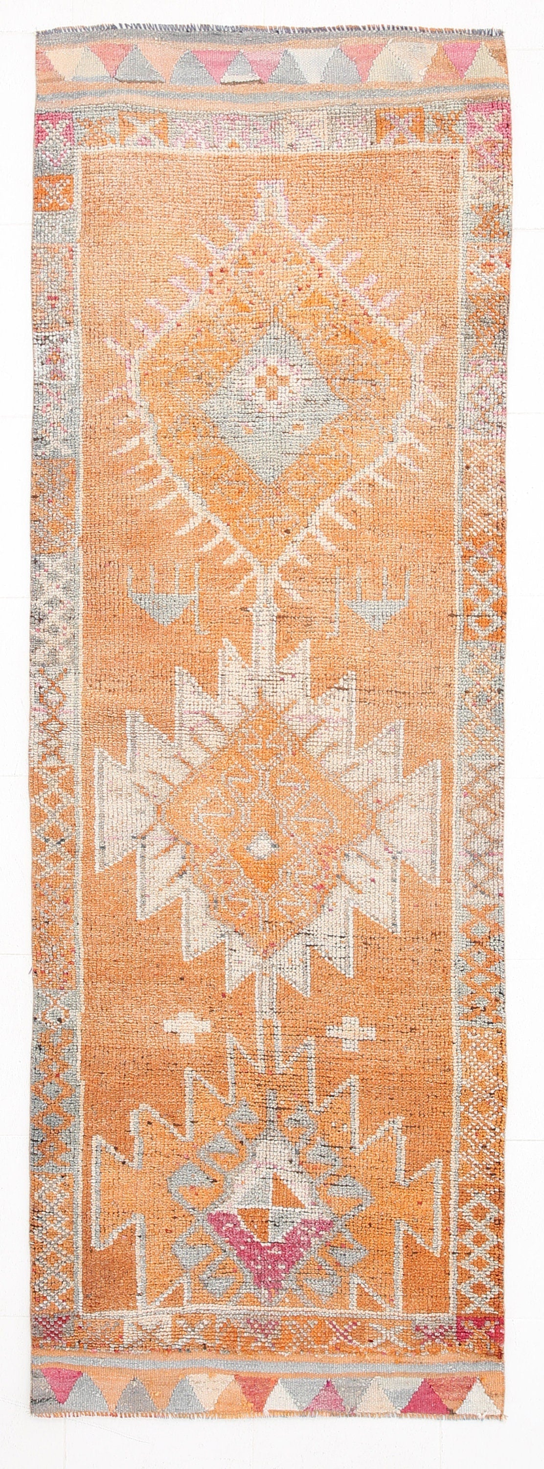 Vintage Herki Runner Rug 3'5" x 10'0" ft