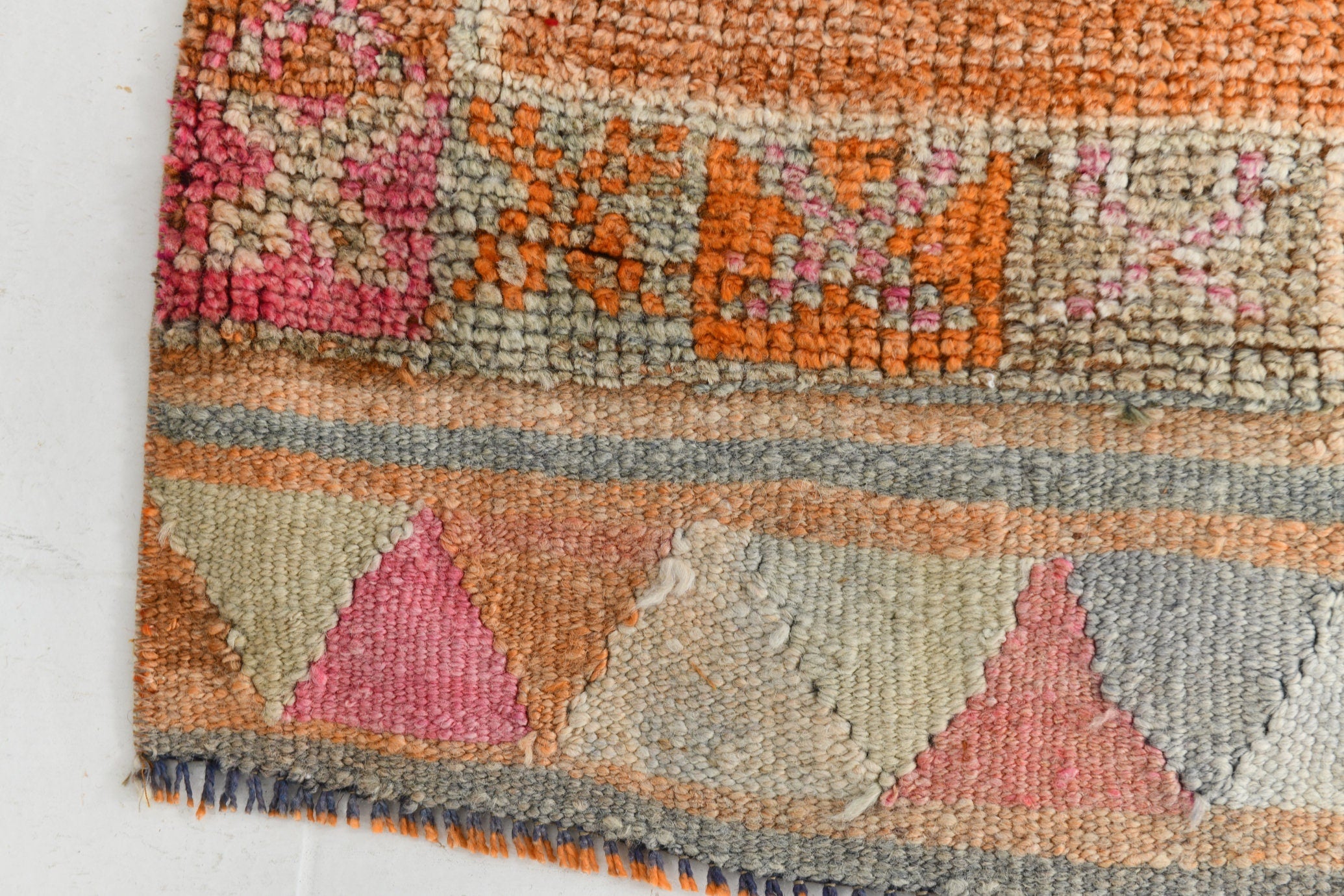 Vintage Herki Runner Rug 3'5" x 10'0" ft
