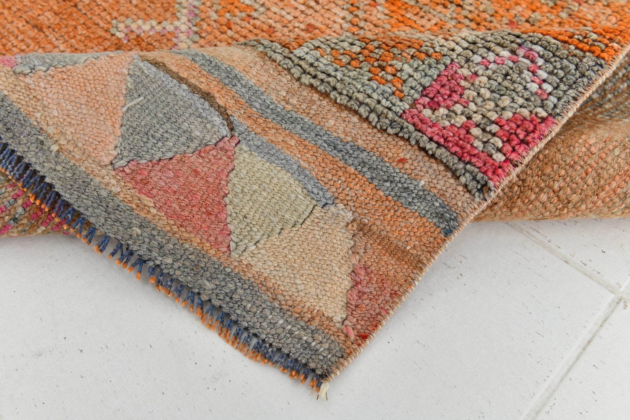 Vintage Herki Runner Rug 3'5" x 10'0" ft