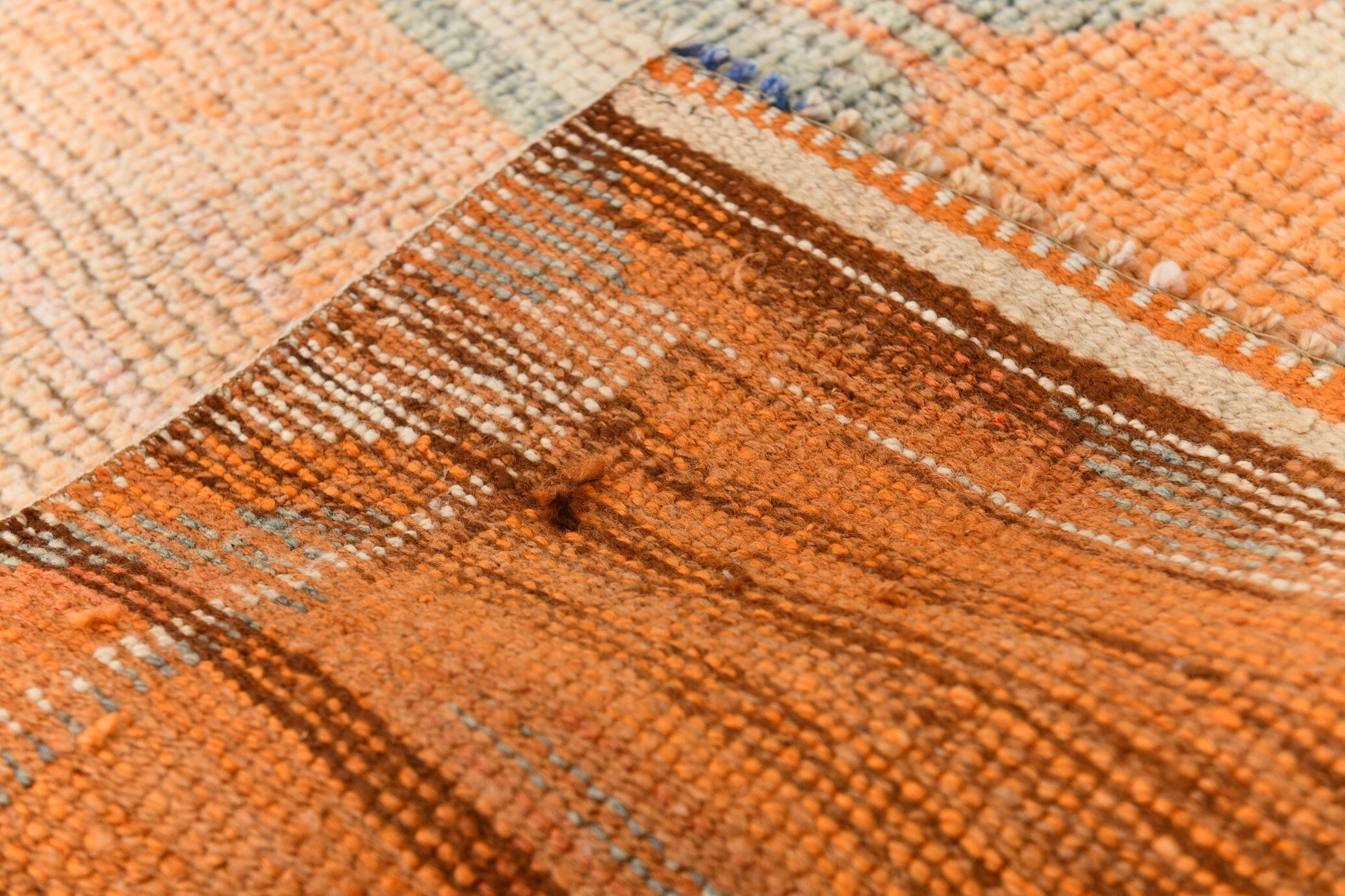 Vintage Herki Runner Rug 3'5" x 10'1" ft