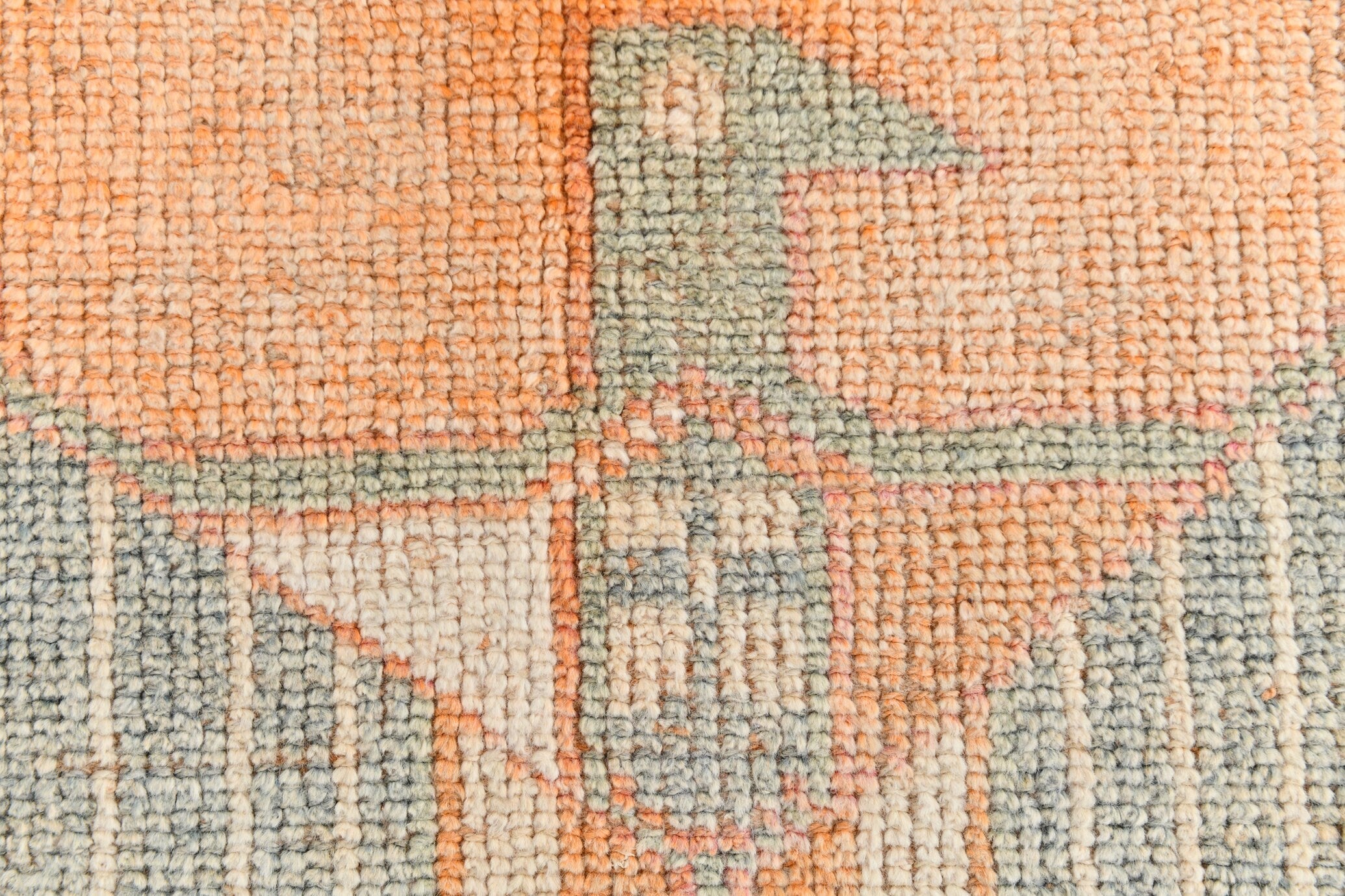 Vintage Herki Runner Rug 3'5" x 10'1" ft