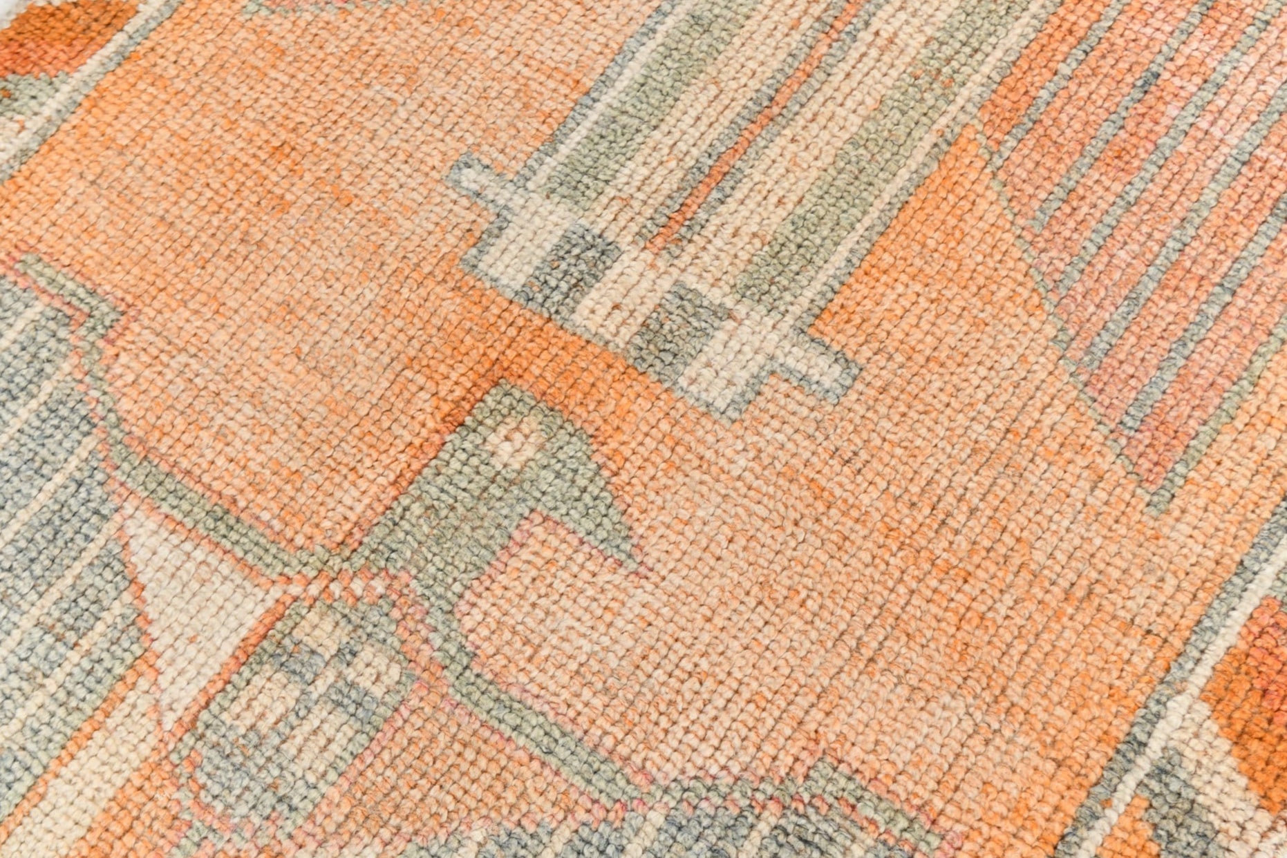 Vintage Herki Runner Rug 3'5" x 10'1" ft