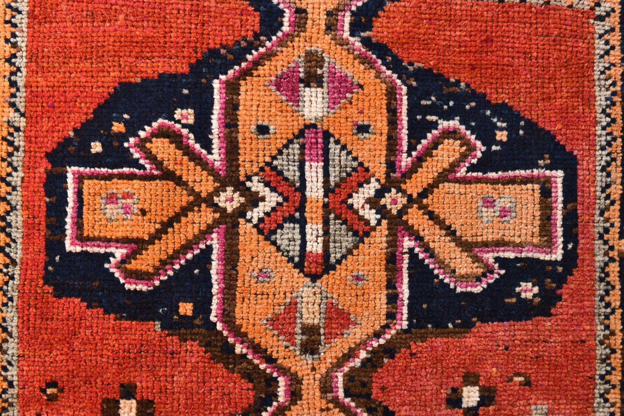 Vintage Herki Runner Rug 3'5" x 10'11" ft