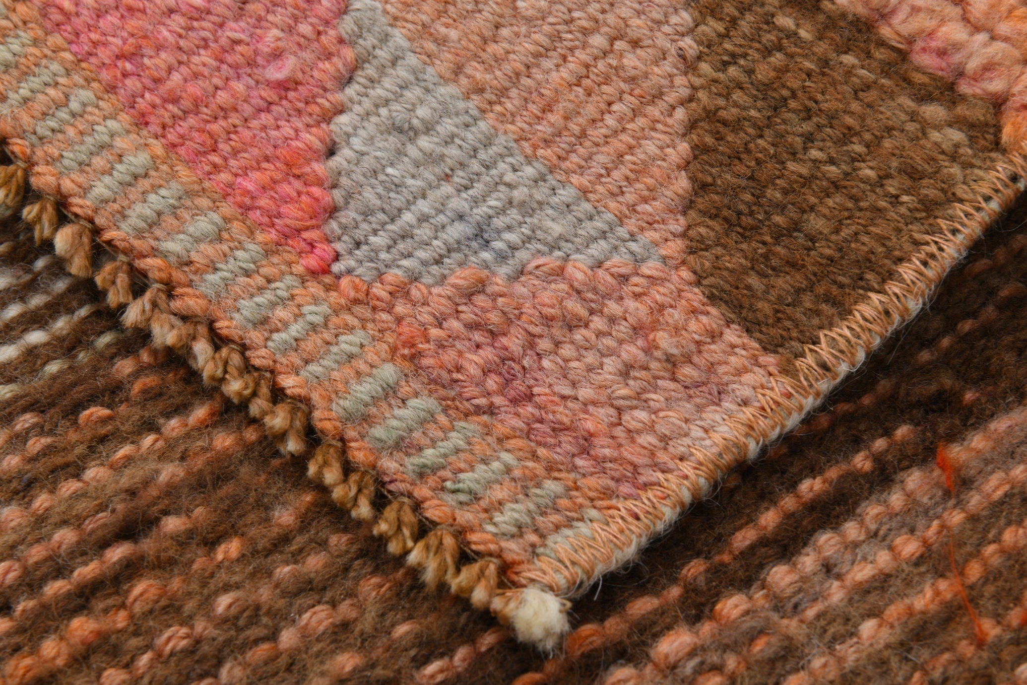 Vintage Herki Runner Rug 3'5" x 10'7" ft
