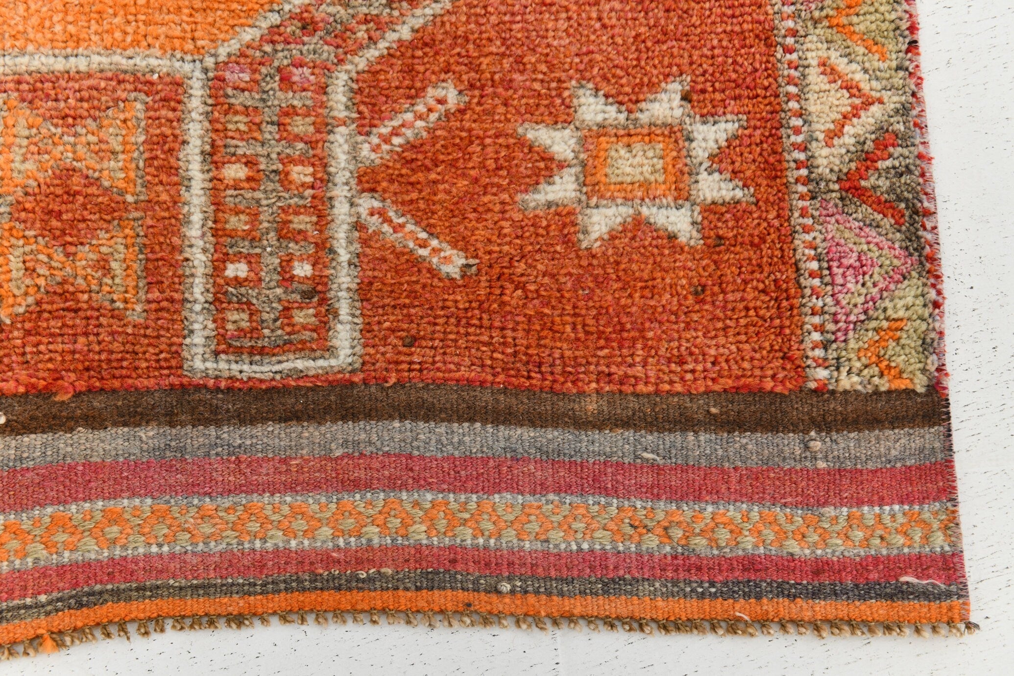 Vintage Herki Runner Rug 3’7’’ x 11’9’’ ft