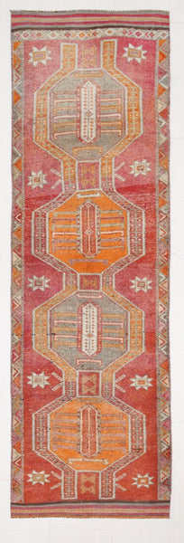 Vintage Herki Runner Rug 3’7’’ x 11’9’’ ft