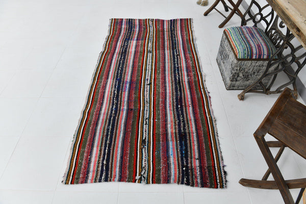 Vintage Kilim 3’7’’ x 7’1’’ ft
