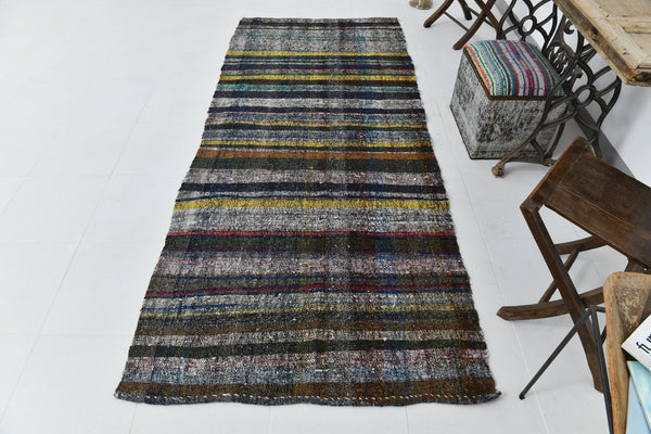 Vintage Kilim 3'9" x 8'11" ft