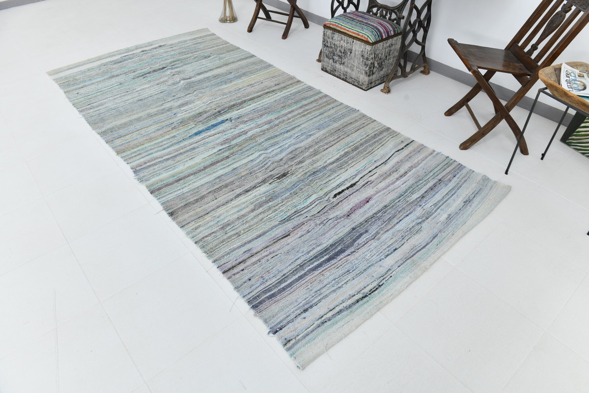 Vintage Kilim 4'8" x 10'3" ft