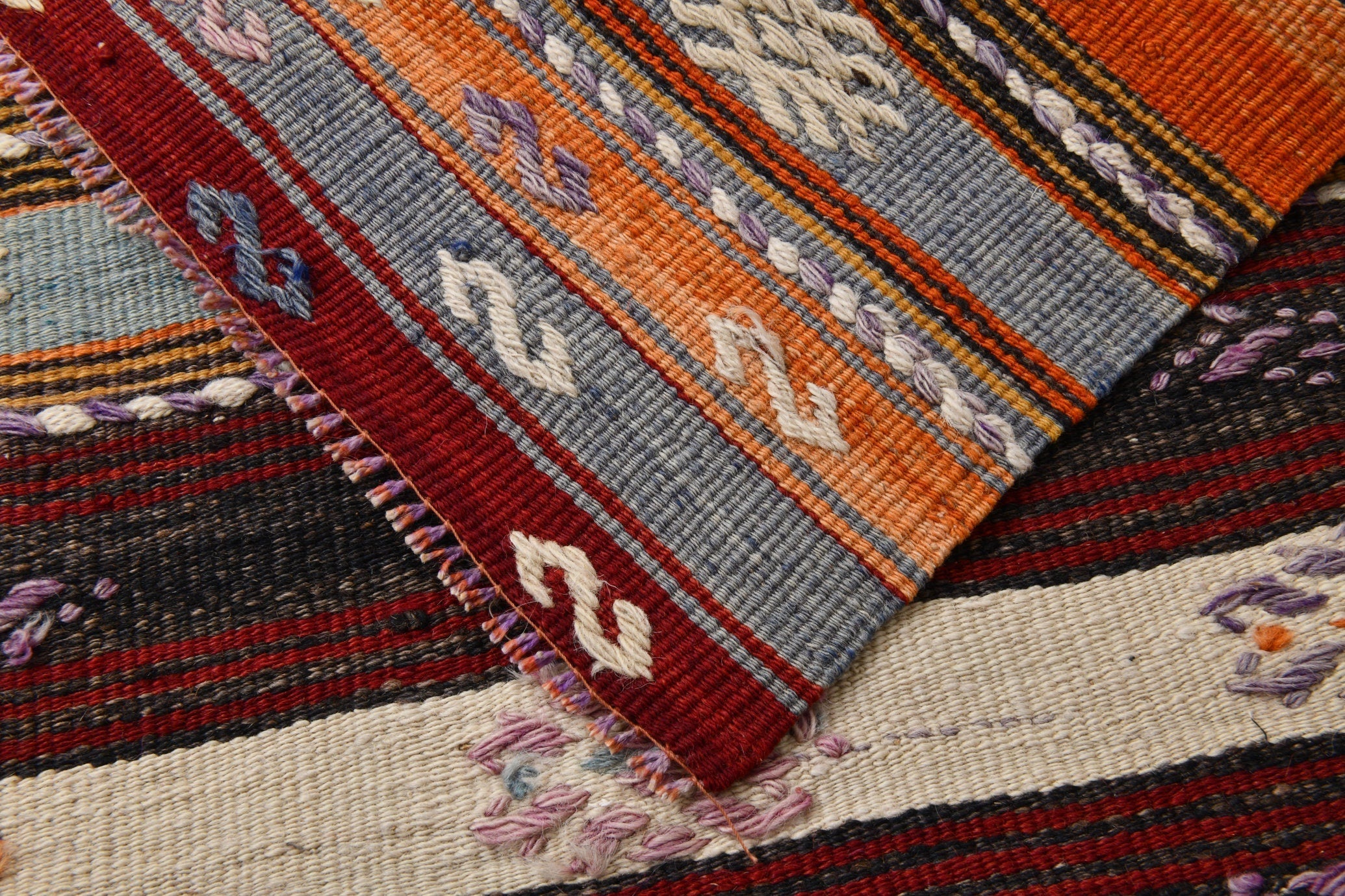 Vintage Kilim Anatolian 1'11" x 13'4" ft