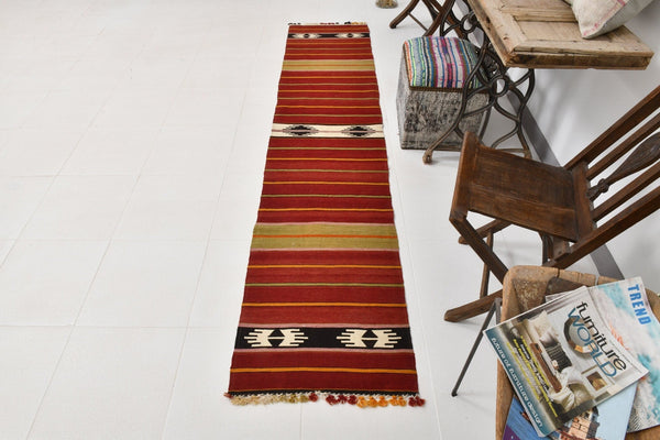 Vintage Kilim Anatolian 1’11’’ x 9’3’’ ft