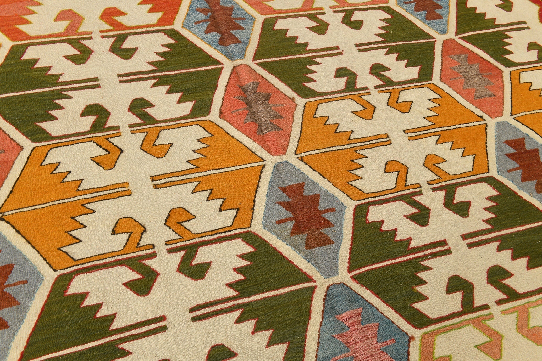 Vintage Kilim Anatolian 11’2’’ x 13’9’’ ft