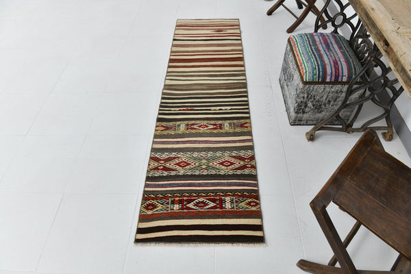 Vintage Kilim Anatolian 1'12" x 7'1" ft