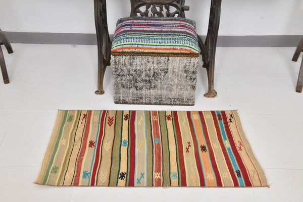Vintage Kilim Anatolian 1’9’’ x 3’4’’ ft