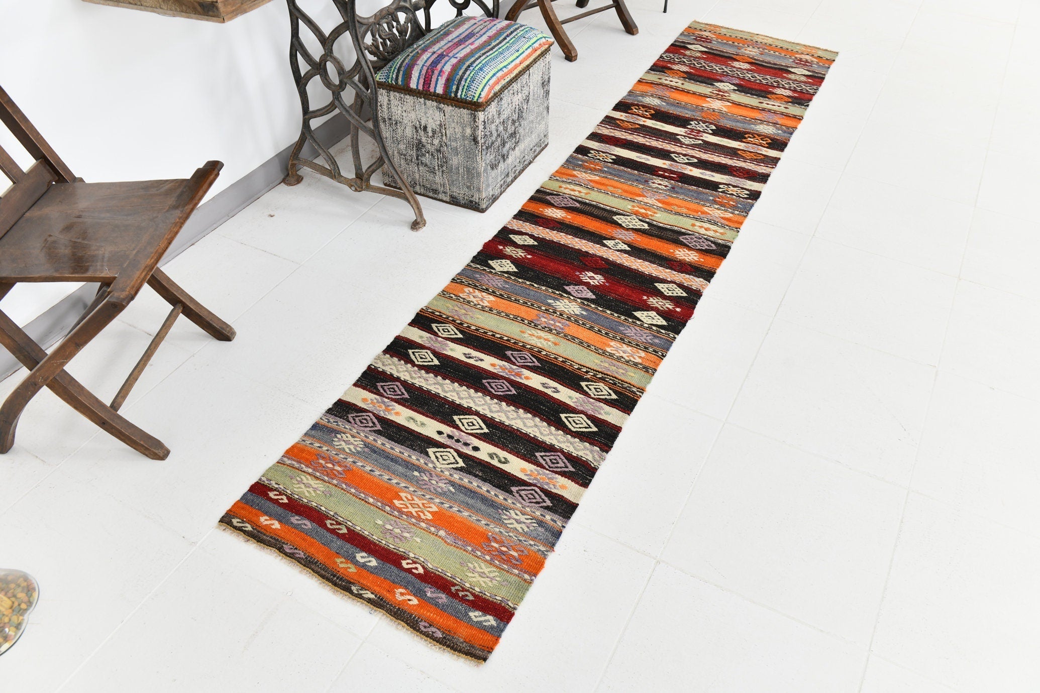 Vintage Kilim Anatolian 2'0" x 9'5" ft