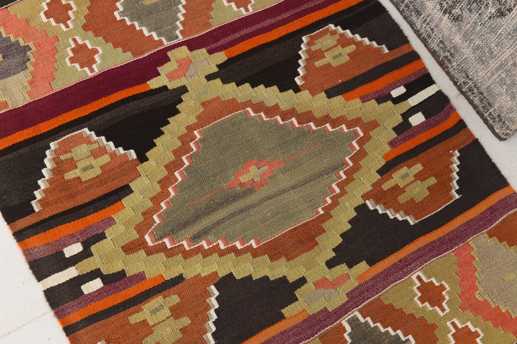 Vintage Kilim Anatolian 2'10" x 14'0" ft