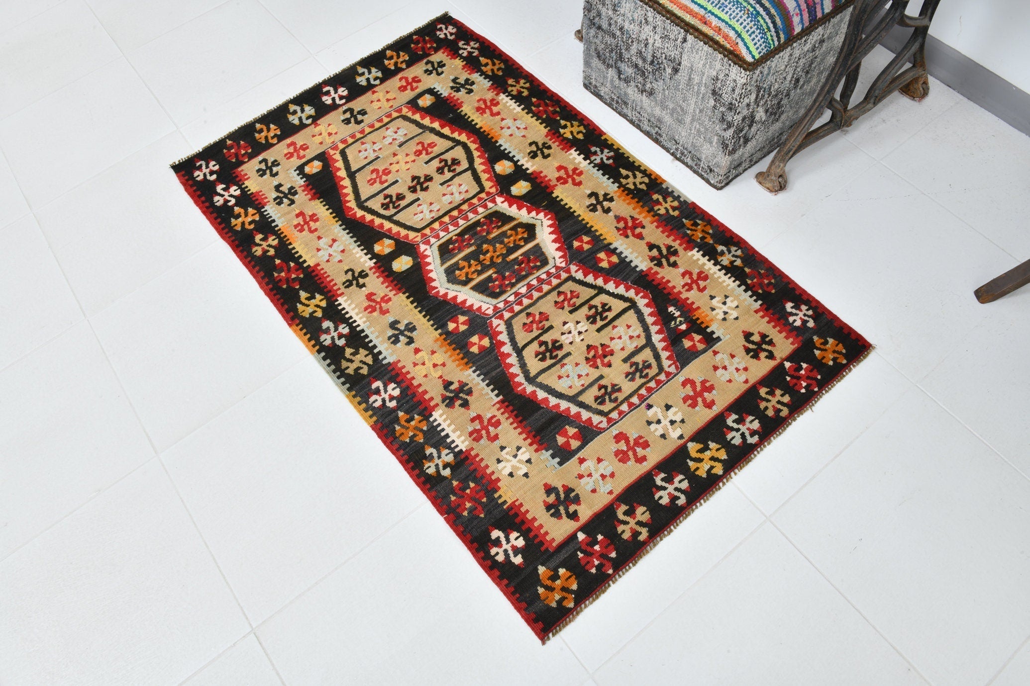 Vintage Kilim Anatolian 2'10" x 4'7" ft