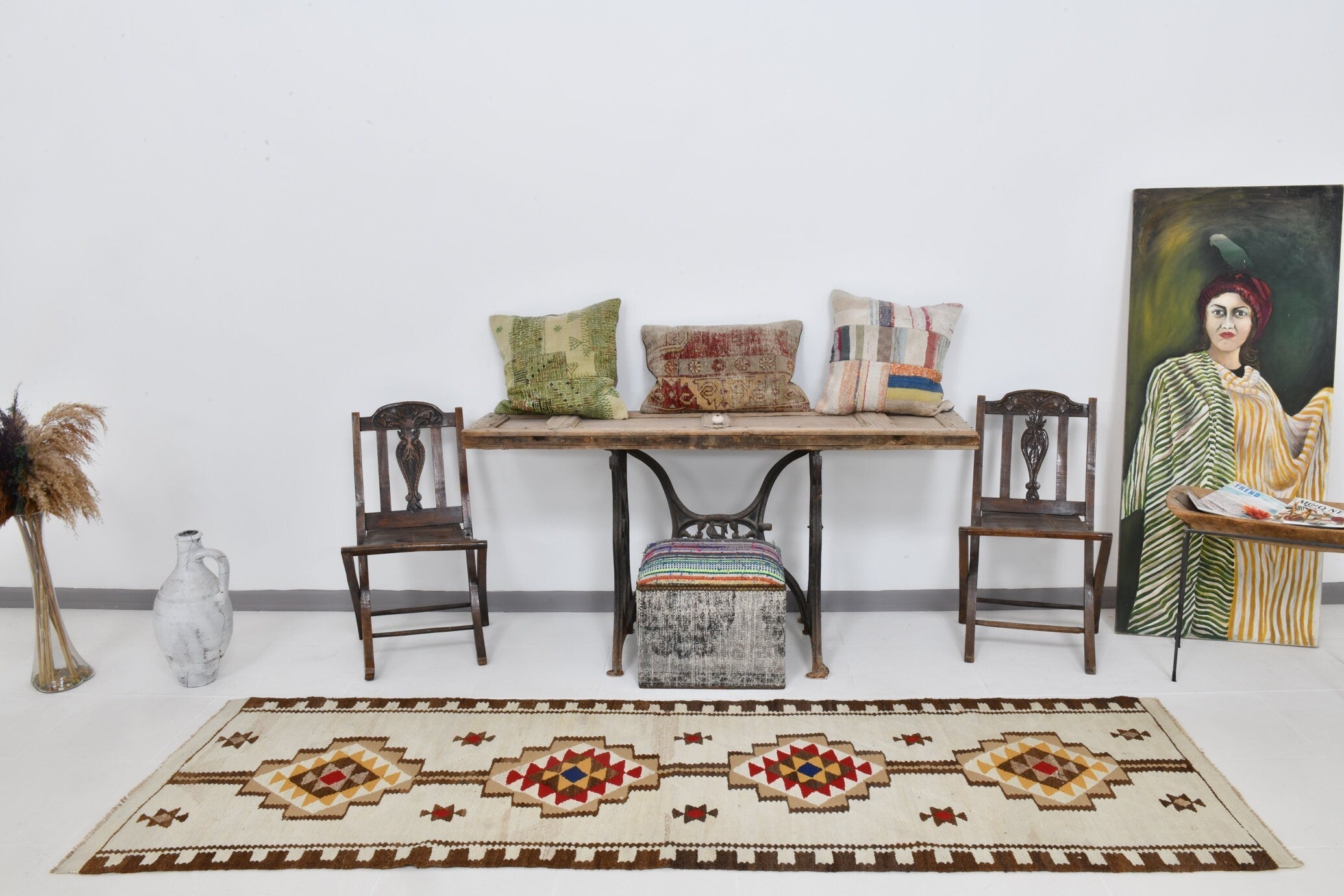 Vintage Kilim Anatolian 2’10’’ x 9’4’’ ft