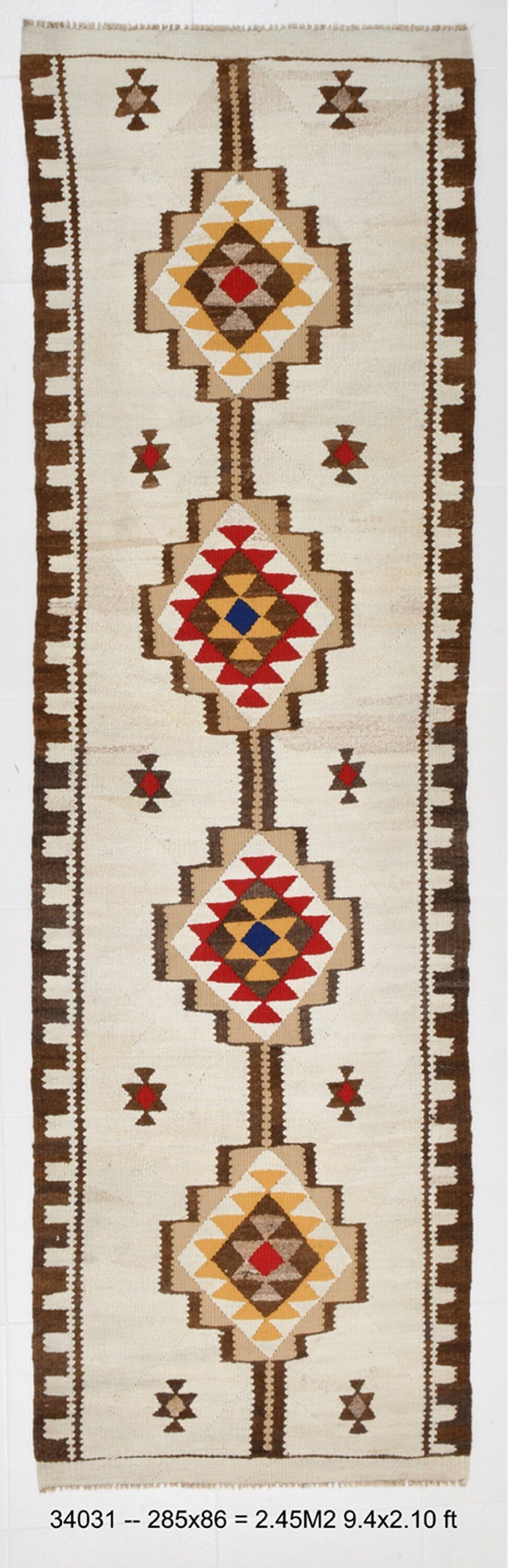 Vintage Kilim Anatolian 2’10’’ x 9’4’’ ft