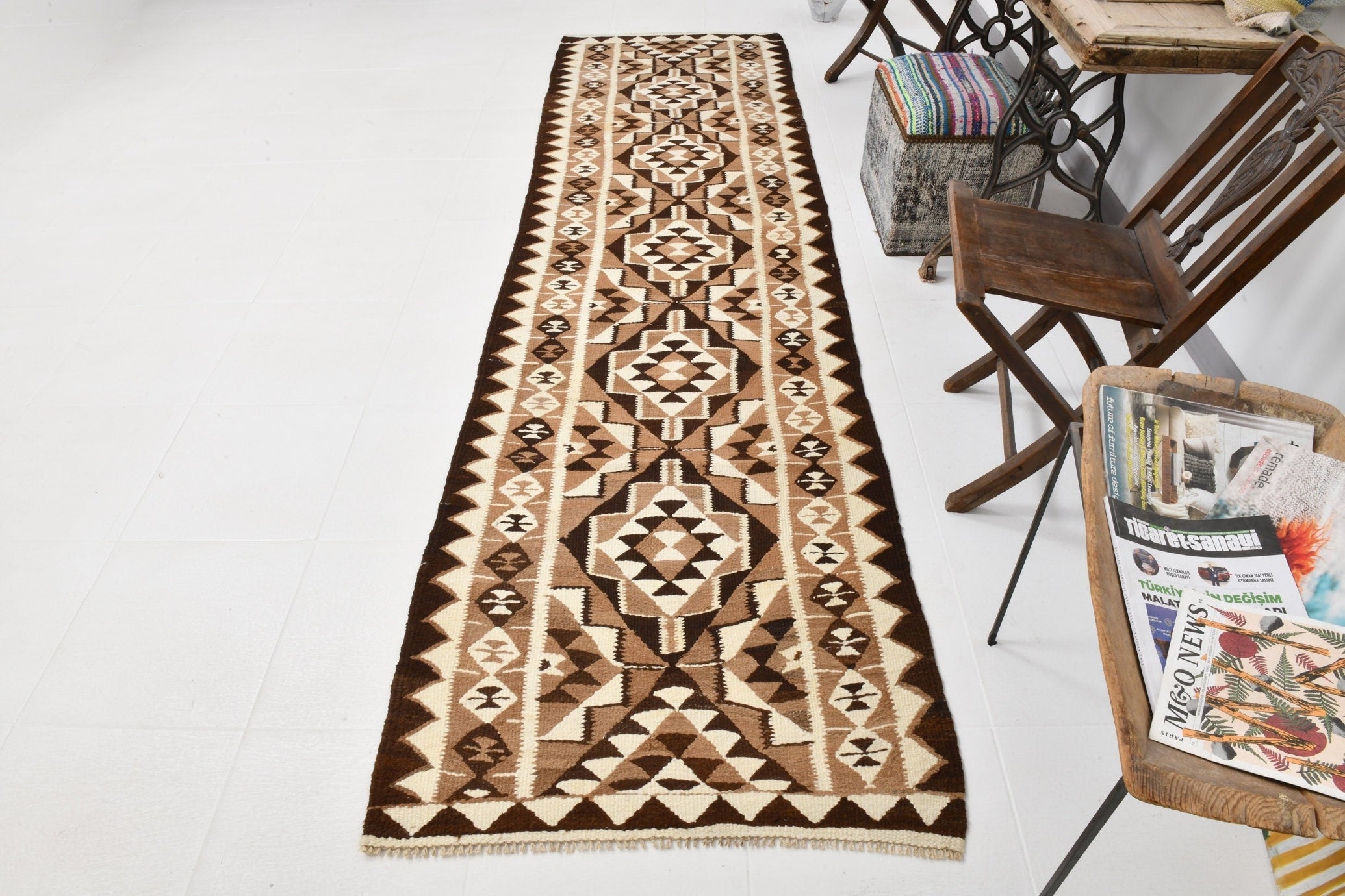 Vintage Kilim Anatolian 2’11’’ x 10’12’’ ft