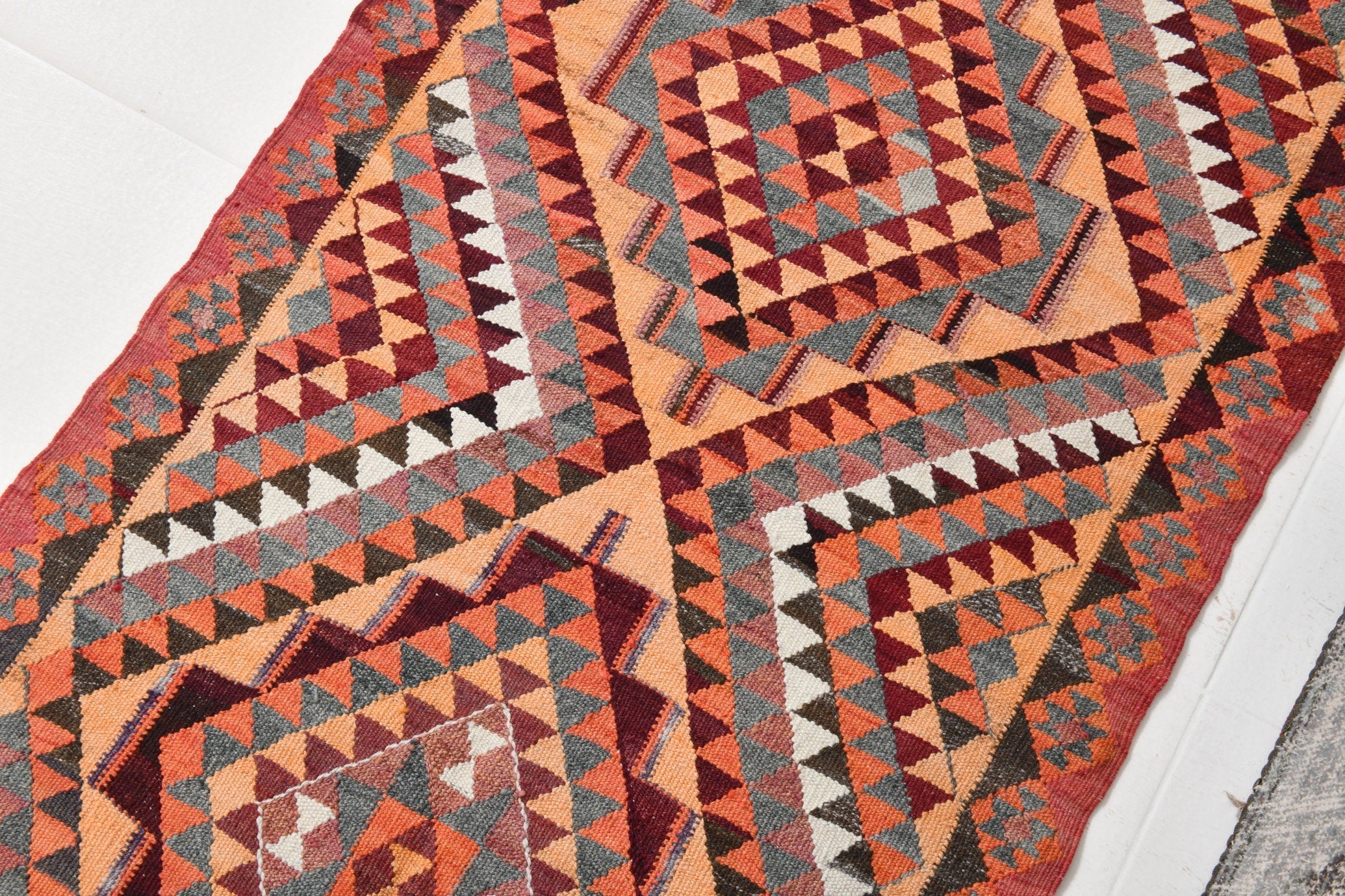 Vintage Kilim Anatolian 2'11" x 10'2" ft