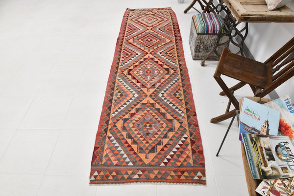 Vintage Kilim Anatolian 2'11" x 10'2" ft