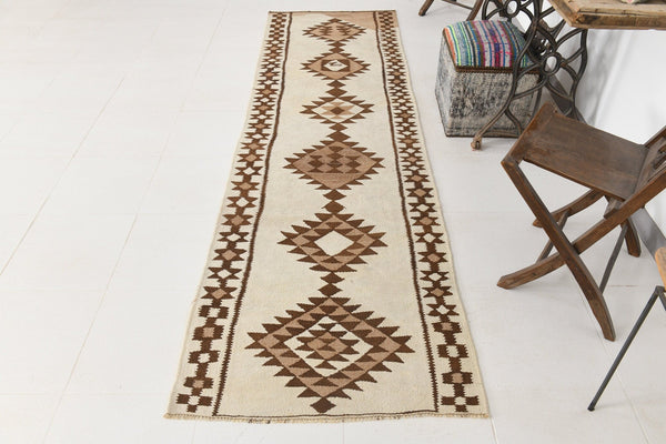 Vintage Kilim Anatolian 2’11’’ x 10’2’’ ft