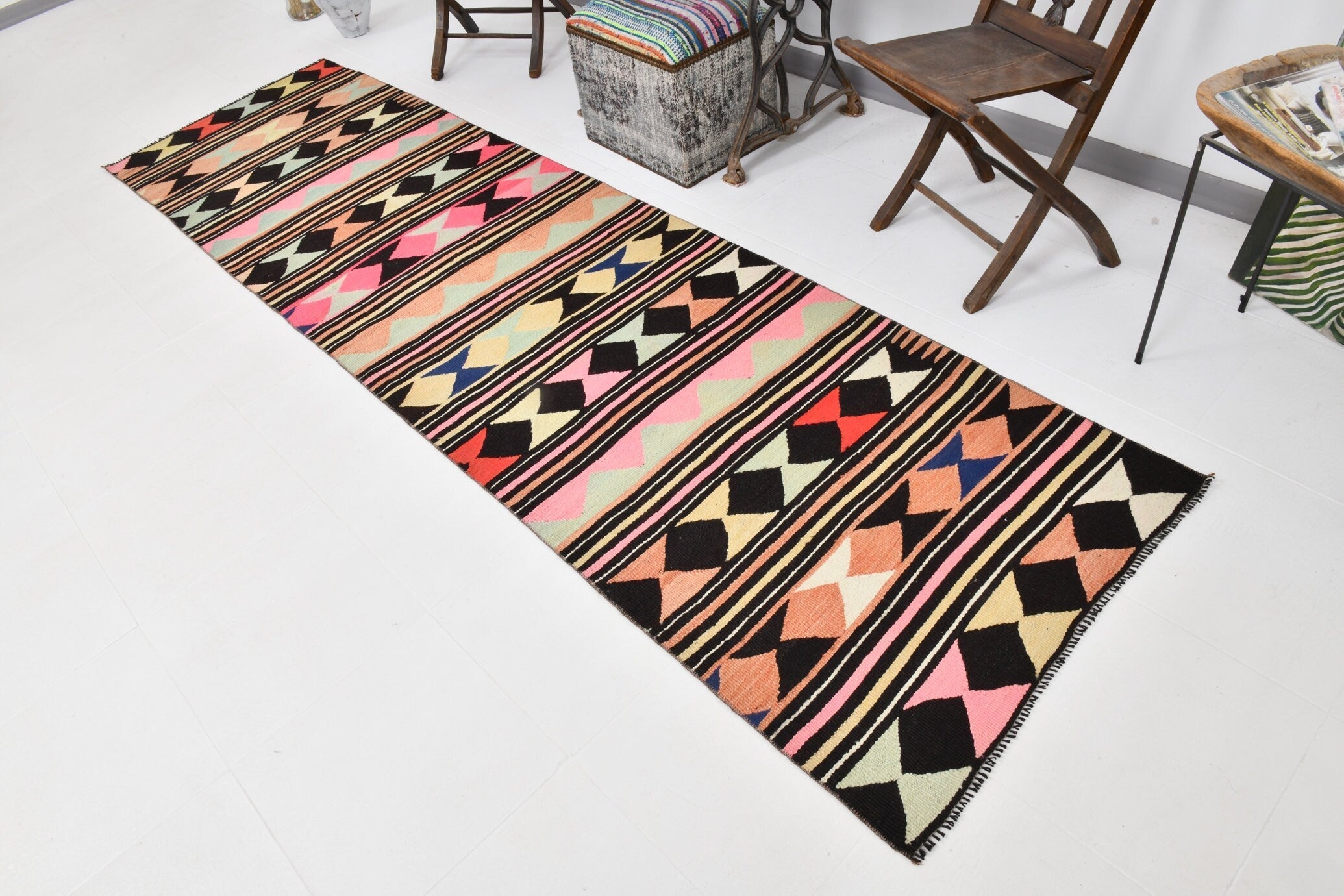 Vintage Kilim Anatolian 2’11’’ x 10’9’’ ft